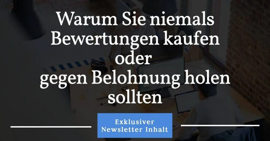 Warum Restaurants niemals Internet-Bewertungen kaufen oder gegen Belohnung holen sollten