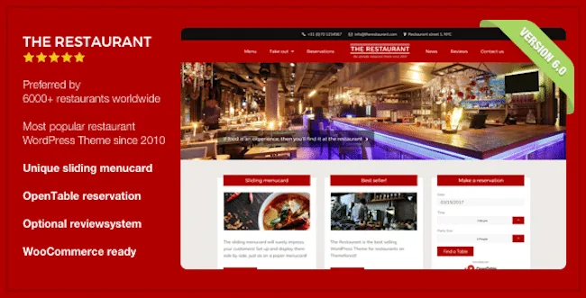 Restaurant Wordpress Theme - the restaurant
