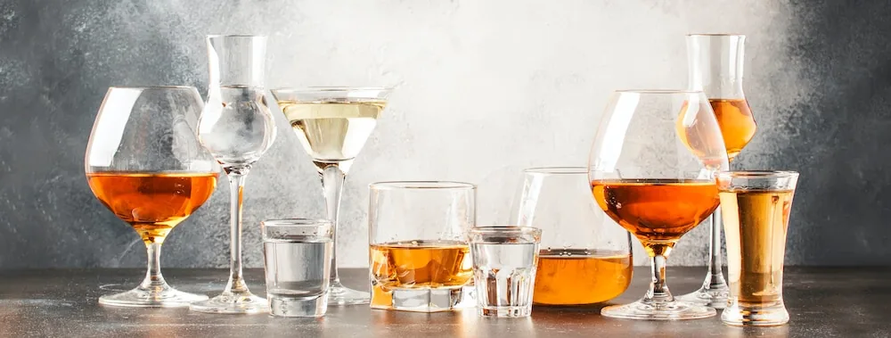 viele Drinks auf der Speisekarte