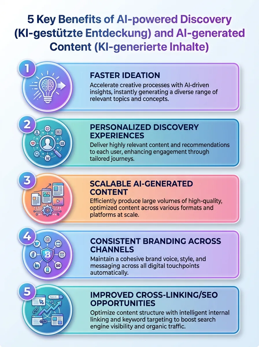 Infografik: 5 Vorteile von KI-gestützter Entdeckung und KI-Inhalten für Restaurants