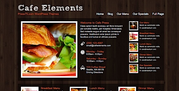 Restaurant WordPress Themes