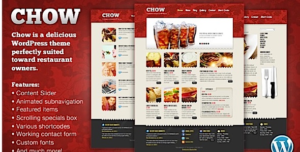 Chow WordPress Restaurant