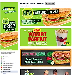 Facebook Fanseite subway