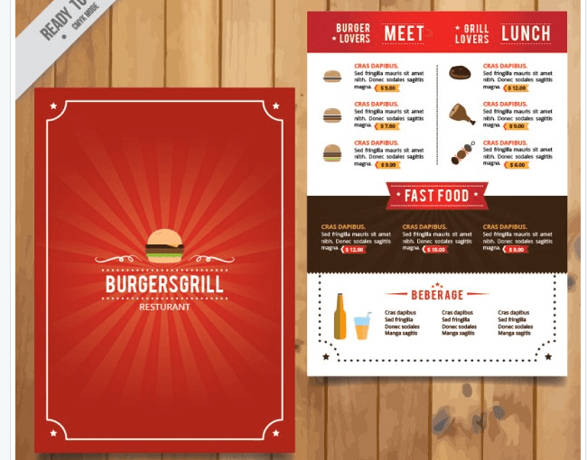 Speisekarten Vorlagen Tipps Und 95 Kostenlose Mustermenus