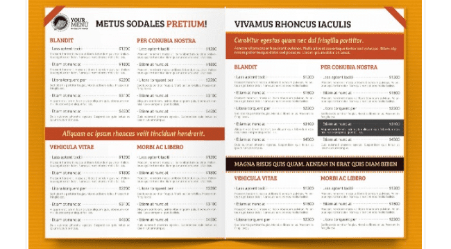 Speisekarten Vorlagen Tipps Und 95 Kostenlose Mustermenus