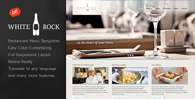 Restaurant Wordpress Theme - the rock